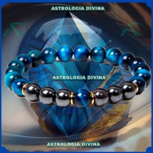 Pulsera de doble protección ojo de tigre azul