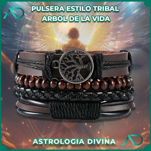 Pulsera de Estilo Tribal Árbol de la Vida