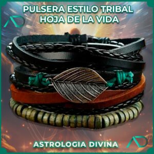 Pulsera de Estilo Tribal Hoja de la Vida